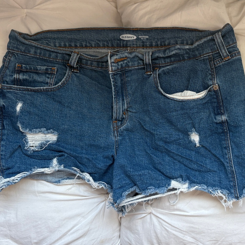 Old Navy Ripped Denim Jean Shorts